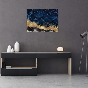 Tablou - Marmură albastru închis (70x50 cm)