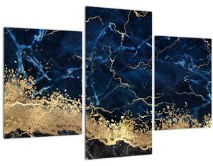 Tablou - Marmură albastru închis (90x60 cm)
