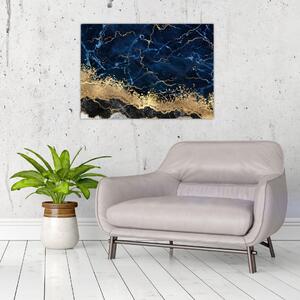 Tablou - Marmură albastru închis (70x50 cm)