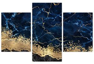 Tablou - Marmură albastru închis (90x60 cm)