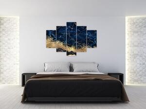 Tablou - Marmură albastru închis (150x105 cm)