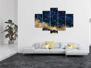 Tablou - Marmură albastru închis (150x105 cm)