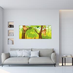 Tablou - Maimuțe (120x50 cm)