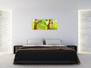 Tablou - Maimuțe (120x50 cm)