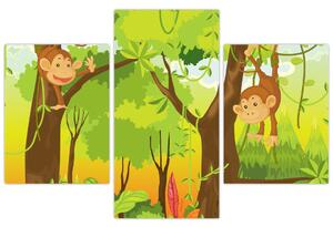 Tablou - Maimuțe (90x60 cm)