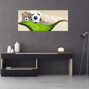 Tablou - Teren de fotbal (120x50 cm)