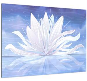 Tablou pe sticlă - Floare de lotus (70x50 cm)