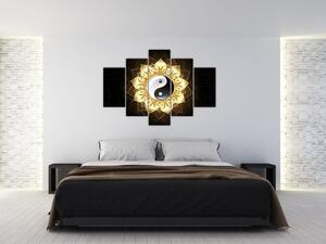 Tablou - Yin-Yan de aur (150x105 cm)