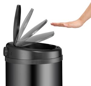 Coș de gunoi rotund cu senzor - 30 L - negru