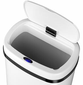 Coș de gunoi pătrat cu senzor - 50 L - alb