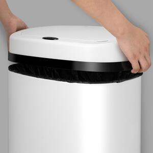 Coș de gunoi pătrat cu senzor - 60 L - alb
