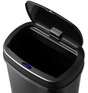Coș de gunoi pătrat cu senzor - 50 L - negru