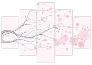 Tablou - Flori roz (150x105 cm)