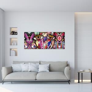 Tablou - Artă stradală - bufniță (120x50 cm)