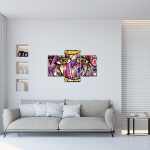 Tablou - Artă stradală - bufniță (90x60 cm)