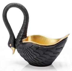Vaza decorativa " Swan " neagra