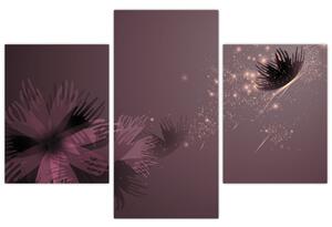 Tablou - Floare și fluture (90x60 cm)