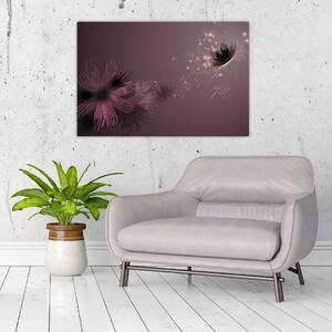 Tablou - Floare și fluture (90x60 cm)