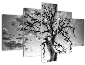 Tablou - Copacul, alb-negru (150x105 cm)