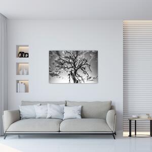 Tablou - Copacul, alb-negru (90x60 cm)