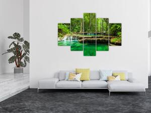 Tablou - Cascada Erawan din Kanchanaburi, Thailanda (150x105 cm)