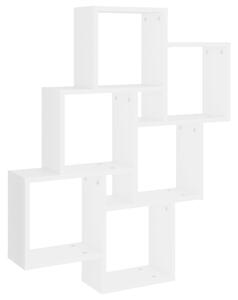 Raft de perete cub, alb, 78x15x93 cm PAL
