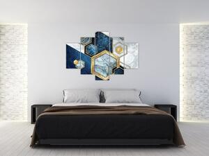 Tablou - Hexagoane de marmură (150x105 cm)