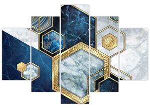 Tablou - Hexagoane de marmură (150x105 cm)