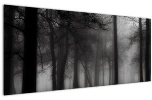 Tablou - Pădure în ceață (120x50 cm)