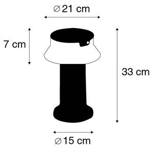 Lampa de exterior neagra cu LED si variator IP55 solar - Felice