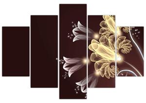 Tablou - Flori strălucitoare (150x105 cm)