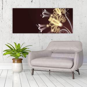 Tablou - Flori strălucitoare (120x50 cm)