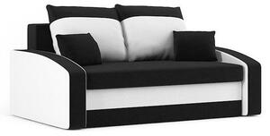 HEWLET canapea extensibilă, țesătură normală, culoare - negru / alb