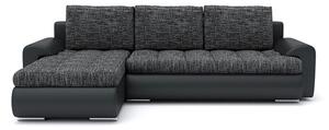 TOKIO VI canapea colțar extensibil, stânga, culoare - cenușiu / negru