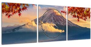 Tablou - Japonia, Muntele Fudji (cu ceas) (90x30 cm)