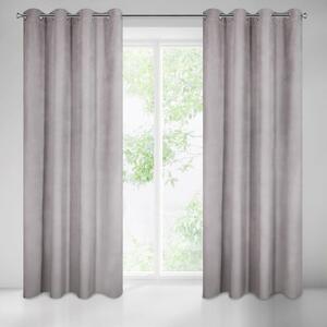 Draperii de culoare unică de culoare gri oțel 140 x 250 cm