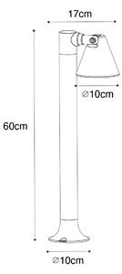 Post modern de exterior ruginiu maro 60 cm IP44 reglabil - Ciara