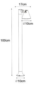 Post modern de exterior ruginiu maro 100 cm IP44 reglabil - Ciara
