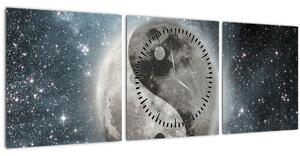 Tablou - Echilibrul cosmic (cu ceas) (90x30 cm)