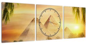 Tablou - Piramide (cu ceas) (90x30 cm)