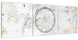 Tablou - Hârtie de ulei cu design de marmură (cu ceas) (90x30 cm)
