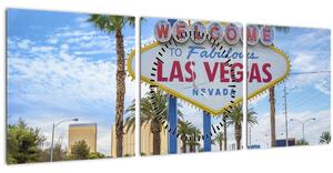 Tablou - Las Vegas (cu ceas) (90x30 cm)