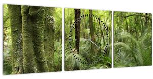 Tablou - Pădure tropicală (cu ceas) (90x30 cm)
