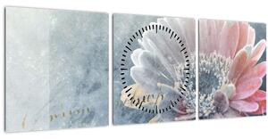 Tablou - Floare de iarnă (cu ceas) (90x30 cm)
