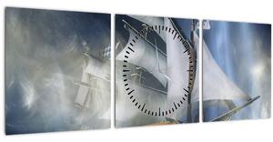 Tablou - Corabia fantomelor (cu ceas) (90x30 cm)