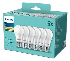 SET 6x Bec LED Philips A60 E27/13W/230V 2700K