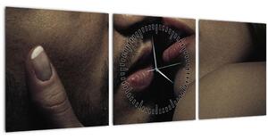 Tablou - Sărutul (cu ceas) (90x30 cm)