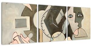 Tablou - Cubismul (cu ceas) (90x30 cm)
