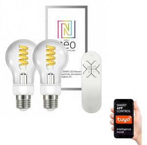 Immax Neo - SET 2x Bec de iluminare cu LED FILAMENT E27/5W/230V 2700-6000K + RC