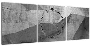 Tablou - 3D zid (cu ceas) (90x30 cm)